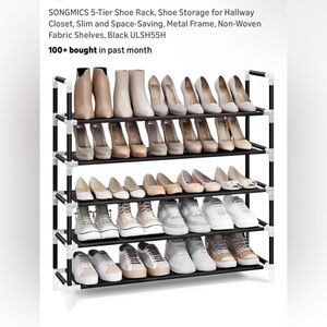 New SONGMICS 5 tier shoe rack holds 20-25 pairs of shoes